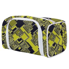 Seamless Pattern Background  Gold Yellow Black Toiletries Pouch by Vaneshart