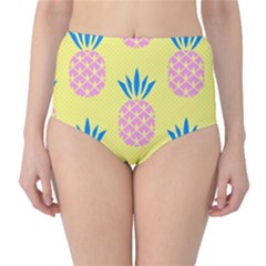 Summer Pineapple Seamless Pattern Classic High-waist Bikini Bottoms by Sobalvarro