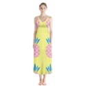 Summer Pineapple Seamless Pattern Button Up Chiffon Maxi Dress View1