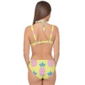 Summer Pineapple Seamless Pattern Double Strap Halter Bikini Set View2