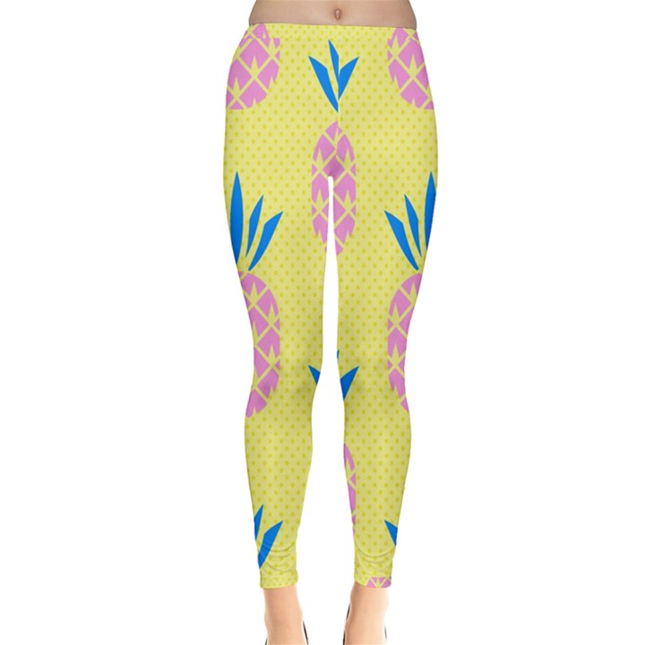 Summer Pineapple Seamless Pattern Inside Out Leggings