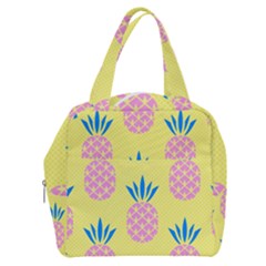 Summer Pineapple Seamless Pattern Boxy Hand Bag by Sobalvarro