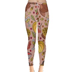 Thanksgiving Pattern Inside Out Leggings by Sobalvarro