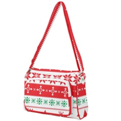 Ugly Christmas Sweater Pattern Front Pocket Crossbody Bag by Sobalvarro