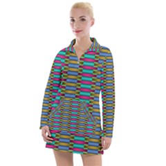 Seamless Tile Pattern Women s Long Sleeve Casual Dress by HermanTelo