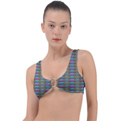 Seamless Tile Pattern Ring Detail Bikini Top by HermanTelo