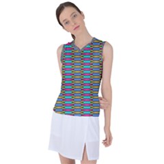 Seamless Tile Pattern Women s Sleeveless Mesh Sports Top