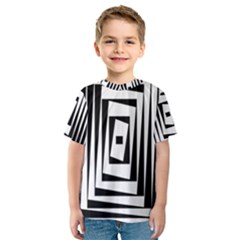 Background Black White Design Kids  Sport Mesh Tee