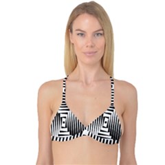 Background Black White Design Reversible Tri Bikini Top