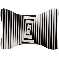 Background Black White Design Seat Head Rest Cushion by Mariart