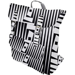 Background Black White Design Buckle Up Backpack