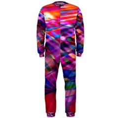 Wave Lines Pattern Abstract Onepiece Jumpsuit (men) 