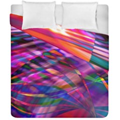 Wave Lines Pattern Abstract Duvet Cover Double Side (california King Size)