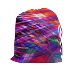 Wave Lines Pattern Abstract Drawstring Pouch (2xl)