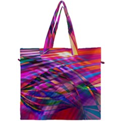 Wave Lines Pattern Abstract Canvas Travel Bag by Alisyart