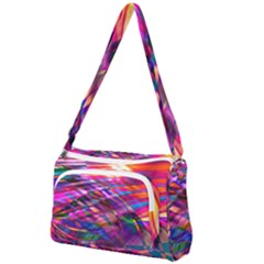 Wave Lines Pattern Abstract Front Pocket Crossbody Bag by Alisyart