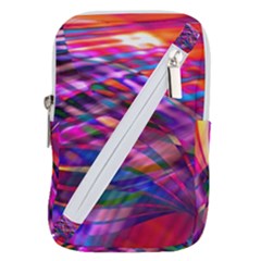 Wave Lines Pattern Abstract Belt Pouch Bag (small) by Alisyart