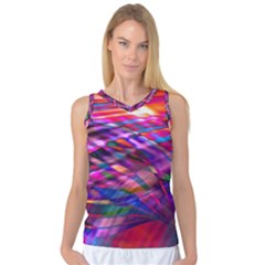 Wave Lines Pattern Abstract Women s Basketball Tank Top by Alisyart