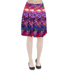 Wave Lines Pattern Abstract Pleated Skirt