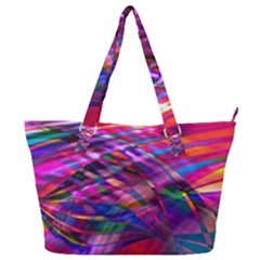 Wave Lines Pattern Abstract Full Print Shoulder Bag by Alisyart