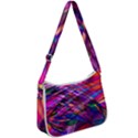 Wave Lines Pattern Abstract Zip Up Shoulder Bag View1
