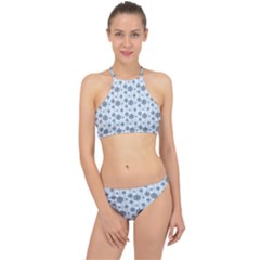 Snowflakes Winter Christmas Racer Front Bikini Set