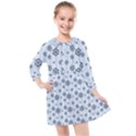 Snowflakes Winter Christmas Kids  Quarter Sleeve Shirt Dress View1