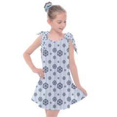 Snowflakes Winter Christmas Kids  Tie Up Tunic Dress