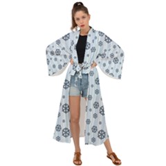 Snowflakes Winter Christmas Maxi Kimono