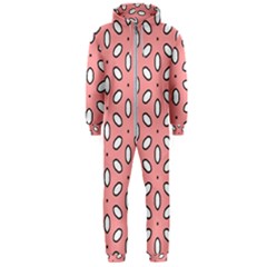 Pink Background Texture Hooded Jumpsuit (men)  by Mariart