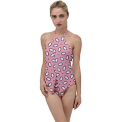 Pink Background Texture Go With The Flow One Piece Swimsuit