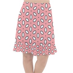 Pink Background Texture Fishtail Chiffon Skirt by Mariart