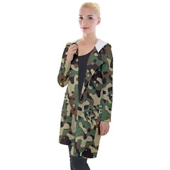 Army Pattern  Hooded Pocket Cardigan by myuique
