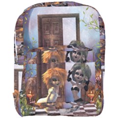 Cute Dark Fairys With Cat Full Print Backpack by FantasyWorld7