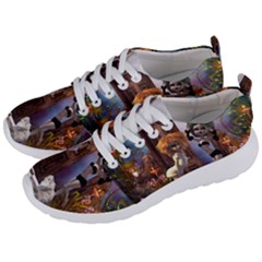 Cute Dark Fairys With Cat Men s Lightweight Sports Shoes by FantasyWorld7