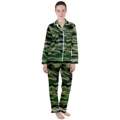 Camouflage Satin Long Sleeve Pyjamas Set