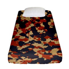 Aged Red, White, And Blue Camo Fitted Sheet (single Size) by McCallaCoultureArmyShop