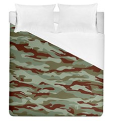 Brown And Green Camo Duvet Cover (queen Size)