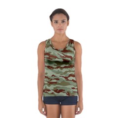 Brown And Green Camo Sport Tank Top  by McCallaCoultureArmyShop