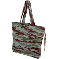 Brown And Green Camo Drawstring Tote Bag by McCallaCoultureArmyShop