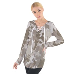 Tan Army Camouflage Tie Up Tee by mccallacoulture