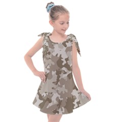 Tan Army Camouflage Kids  Tie Up Tunic Dress by mccallacoulture