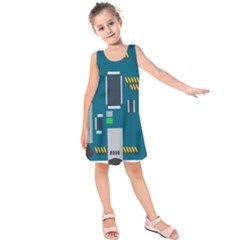 Amphisbaena Two Platform Dtn Node Vector File Kids  Sleeveless Dress by Sapixe