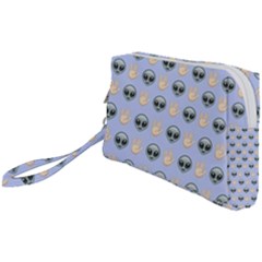 Alien Pattern Wristlet Pouch Bag (small) by Sapixe
