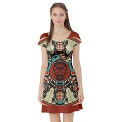 Grateful Dead Pacific Northwest Cover Short Sleeve Skater Dress by Sapixe