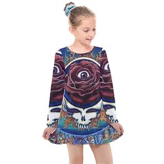 Grateful Dead Ahead Of Their Time Kids  Long Sleeve Dress