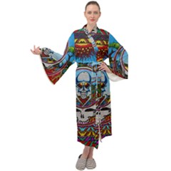 Grateful Dead Wallpapers Maxi Velour Kimono by Sapixe