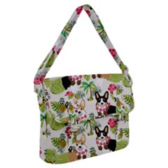 Corgis Hula Pattern Buckle Messenger Bag by Sapixe