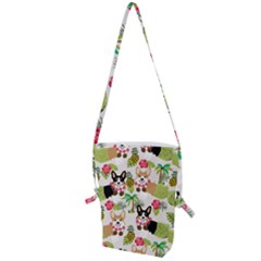 Corgis Hula Pattern Folding Shoulder Bag by Sapixe