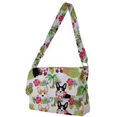 Corgis Hula Pattern Full Print Messenger Bag (s)